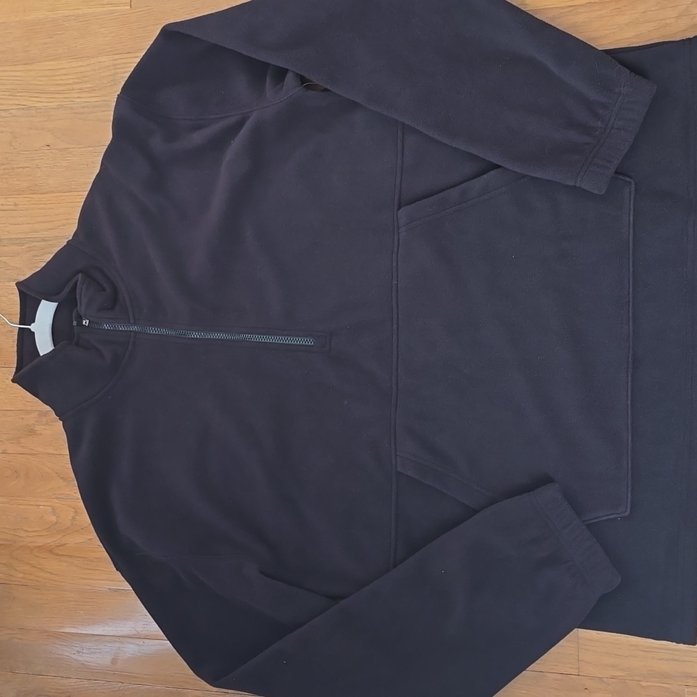 XERSION BRAND MEN'S BIG AND TALL BLACK PULLOVER QUARTER ZIP FLEECE SIZE XLT